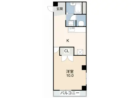 エクレールII(1K/2階)の間取り写真