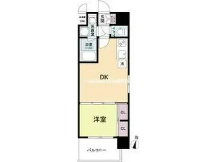 スプランディッドI(1DK/5階)の間取り写真