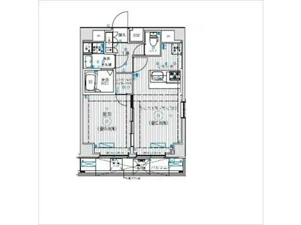 リライア大井町ヒルズ(1LDK/5階)の間取り写真