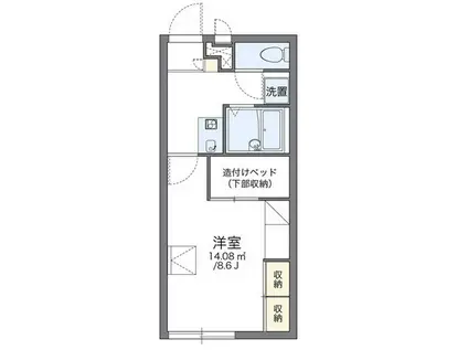 レオパレスATLAS(1K/1階)の間取り写真