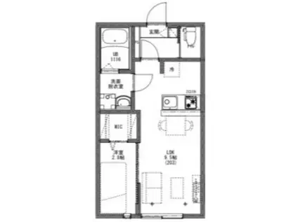 ケイアイレジデンス清瀬3(1LDK/2階)の間取り写真