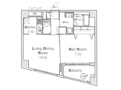 グランデビスタノザワ(1LDK/2階)の間取り写真