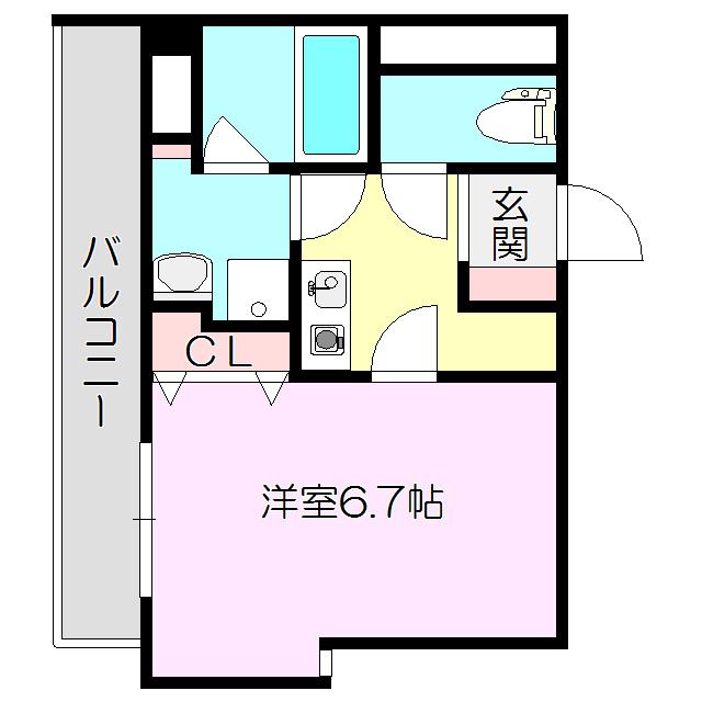 U RESIDENCE新大阪(1K/8階)の間取り写真