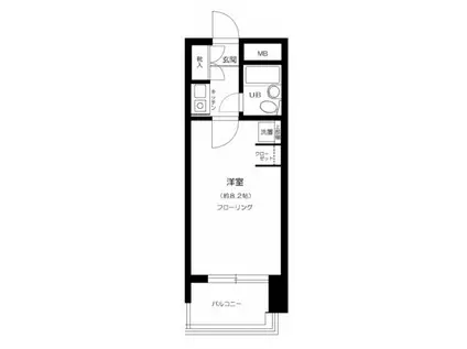 藤和ハイタウン上野(1K/4階)の間取り写真