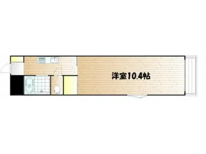 ピエタテール南方 S棟(1K/3階)の間取り写真