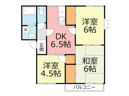 サンモール清水B(3DK/2階)の間取り写真