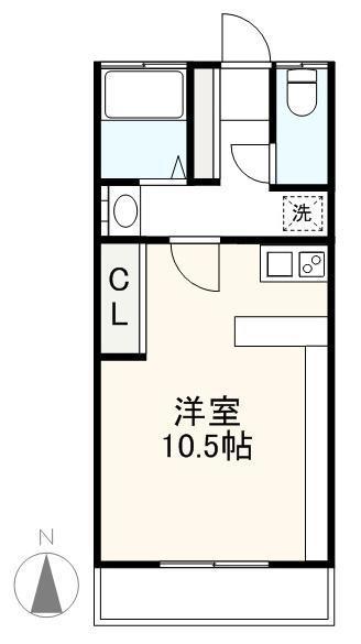 RENO-BANCHO(1K/3階)の間取り写真