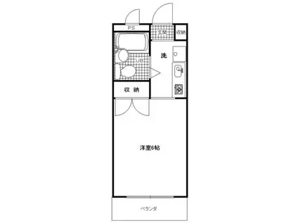 PARK SIDE RICH(ワンルーム/1階)の間取り写真