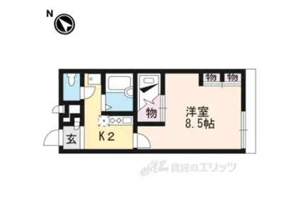 レオパレスアミーゴ(1K/1階)の間取り写真