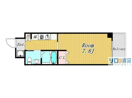 エテルノヨシダ(1K/8階)の間取り写真