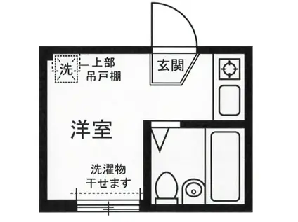 ラウフピア松ノ木 A棟(ワンルーム/1階)の間取り写真