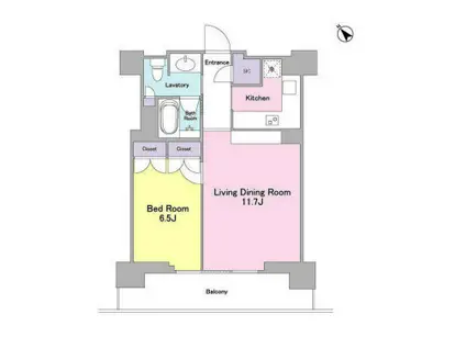 フォレストタウン参宮橋(1LDK/4階)の間取り写真