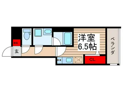 REVE CITY MINAMI-GYOTOKU(ワンルーム/5階)の間取り写真