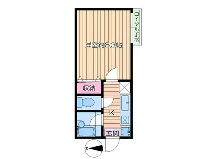 クレセント橋場A(1K/1階)の間取り写真