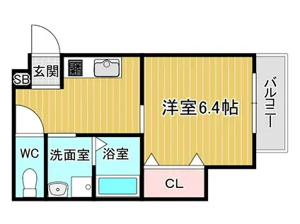 ALEGRIA池田(1K/1階)の間取り写真