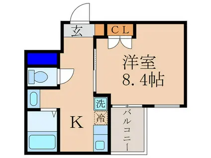 サンシード桃山(1K/4階)の間取り写真