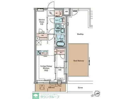 LUMINOUSつつじヶ丘(2LDK/5階)の間取り写真