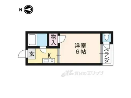 フクヤハウス(1K/1階)の間取り写真