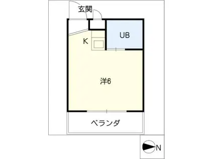 コンパート21(ワンルーム/3階)の間取り写真