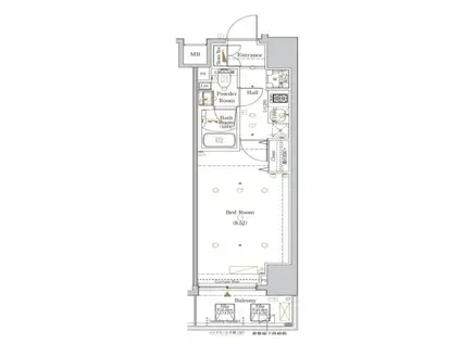 ザ・ログ日本橋(1K/11階)の間取り写真