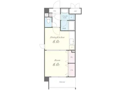 フォンティーヌ(1DK/3階)の間取り写真