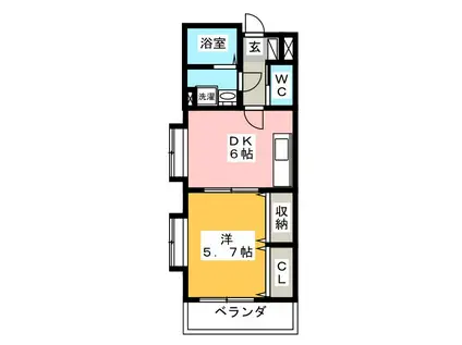 センチュリー・アイ(1DK/3階)の間取り写真