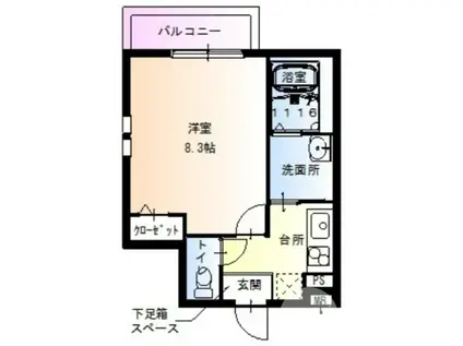 フジパレス堺梅北III番館(1K/2階)の間取り写真