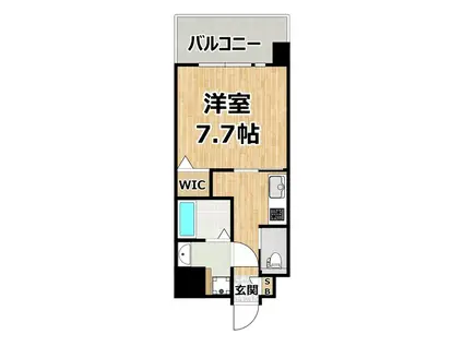 アール大阪リュクス(1K/4階)の間取り写真