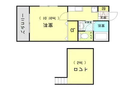 CRACE友丘(1SK/1階)の間取り写真