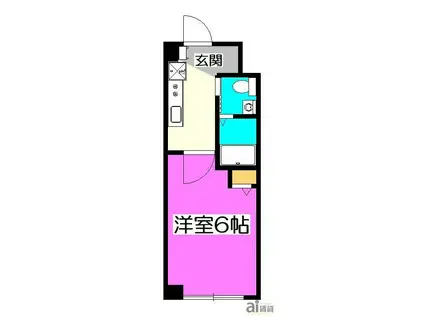 AIFORT.三鷹駅前(1K/3階)の間取り写真