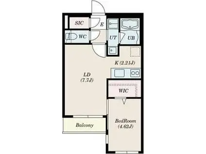 SーRESIDENCE元町ALECTRA(1LDK/1階)の間取り写真