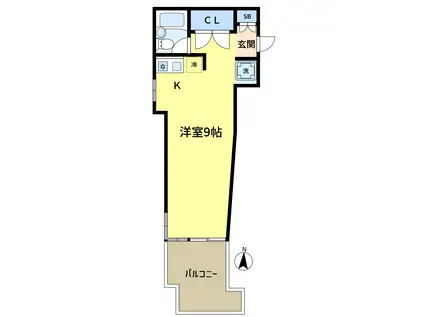 ASPフェニックスビル(ワンルーム/4階)の間取り写真