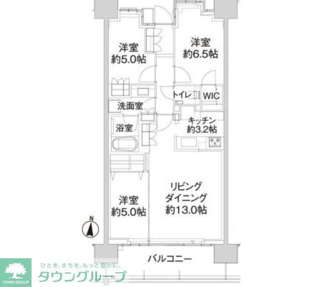 パークホームズ亀有ガーデンズコート(3LDK/2階)の間取り写真
