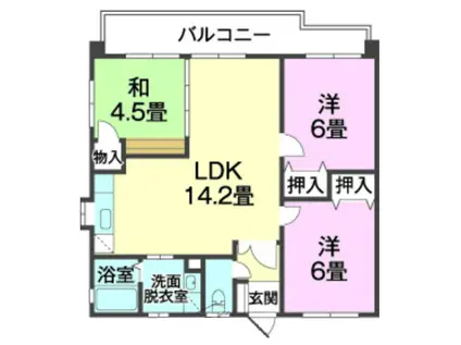アメニティK(3LDK/3階)の間取り写真