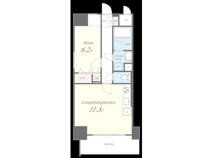 モンテーニュ名駅(1LDK/12階)の間取り写真