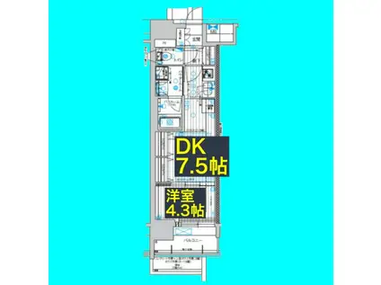 プレサンスレイズ桜山イースト(1DK/5階)の間取り写真