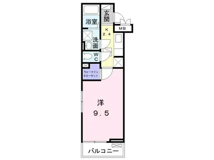 サンモール吉岡III(1K/1階)の間取り写真