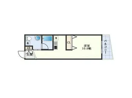 OM玉造III(ワンルーム/6階)の間取り写真