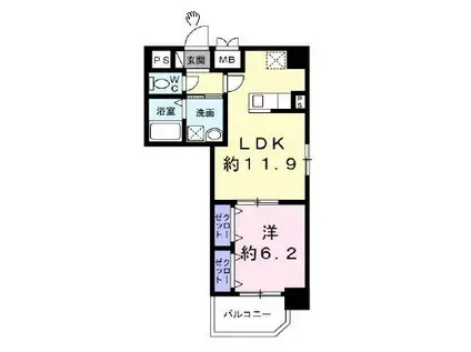 スアヴィス三ノ輪(1LDK/9階)の間取り写真