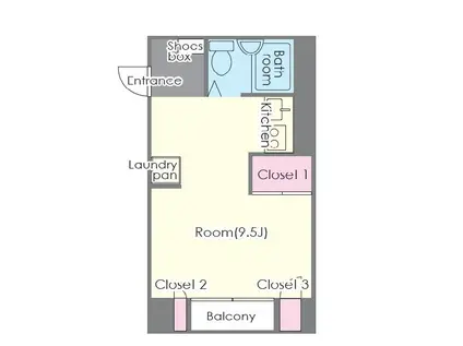 テネレッツァ(ワンルーム/1階)の間取り写真