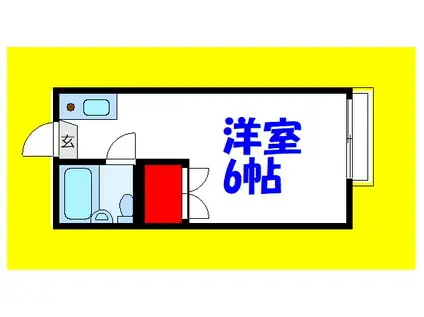 クレール2(ワンルーム/2階)の間取り写真