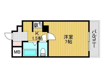 ショウワエクセルビュー神戸(1K/4階)の間取り写真