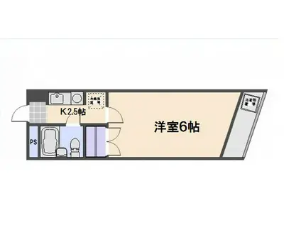 リンダーホフ(1K/4階)の間取り写真