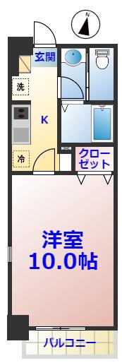 BIZ STAY 千葉・蘇我(1K/4階)の間取り写真