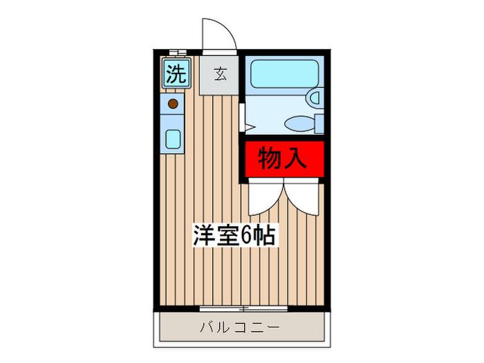 メゾネットエム(ワンルーム/2階)の間取り写真