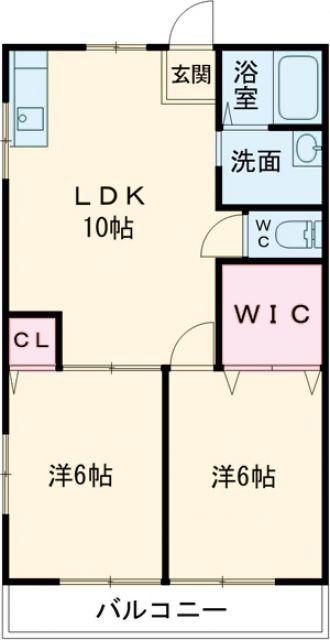 レラージュ(2LDK/2階)の間取り写真