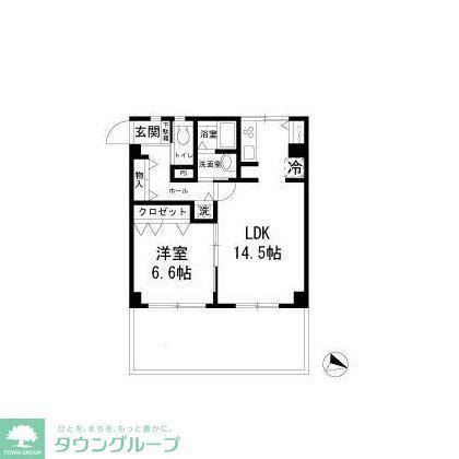グリーンハイツ(1LDK/2階)の間取り写真