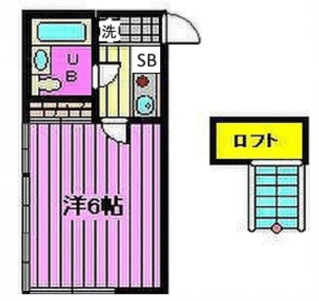 カレッジ大宮(1K/1階)の間取り写真