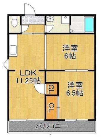 アシュレー国分(3DK/3階)の間取り写真