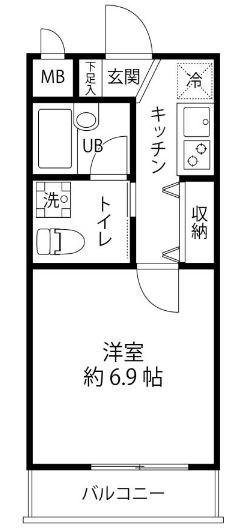 アーデンコート南砂(1K/3階)の間取り写真